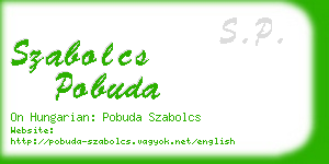 szabolcs pobuda business card